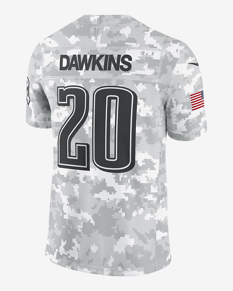 Jersey Nike Dri FIT de la NFL Limited para hombre Brian Dawkins Philadelphia Eagles Salute to Service. Nike